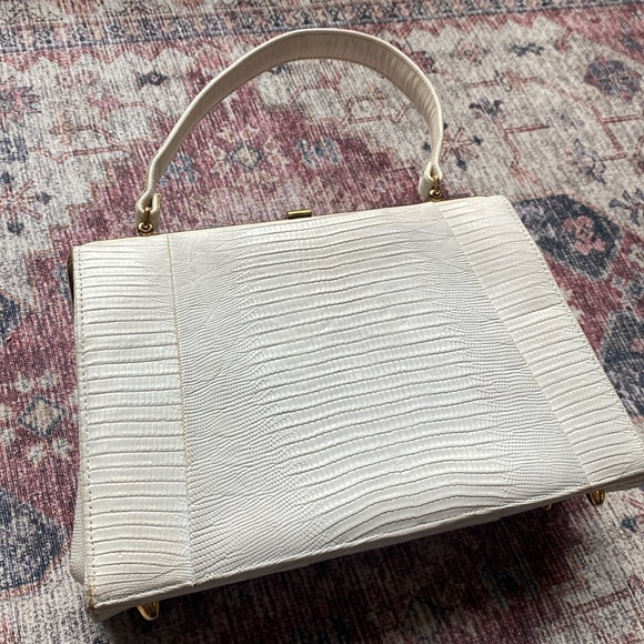 Vintage Palizzio Ivory Snake skin pattern Purse - Picture 2 of 9